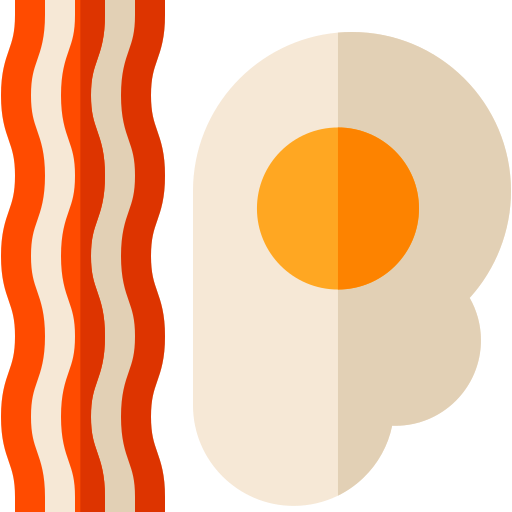 Śniadanie Basic Straight Flat ikona
