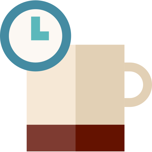 koffiepauze Basic Straight Flat icoon