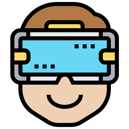 Gafas de realidad virtual Meticulous Lineal Color icono
