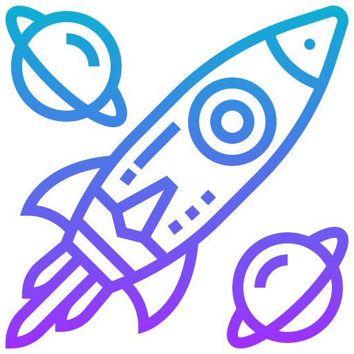 navicella spaziale Meticulous Gradient icona