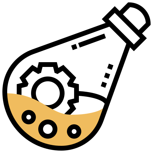 フラスコ Meticulous Yellow shadow icon