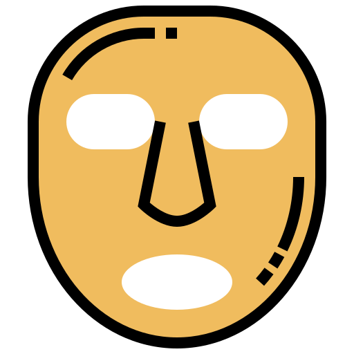 Facial mask Meticulous Yellow shadow icon