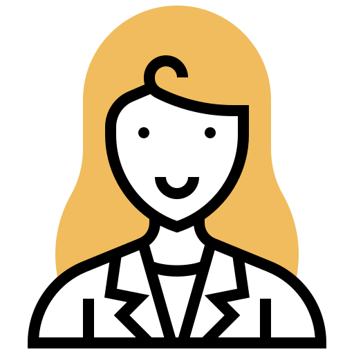 mujer de negocios Meticulous Yellow shadow icono
