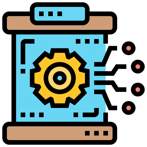 Database Meticulous Lineal Color icon