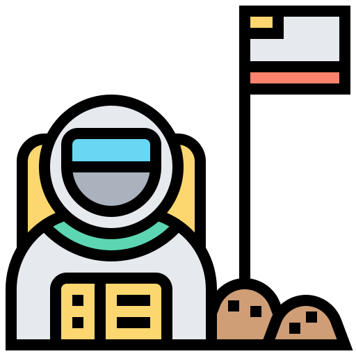 Astronaut Meticulous Lineal Color icon