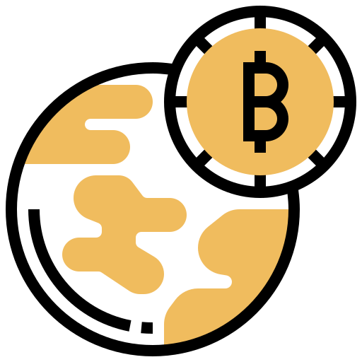 Bitcoin Meticulous Yellow shadow Ícone