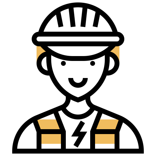 elektricien Meticulous Yellow shadow icoon