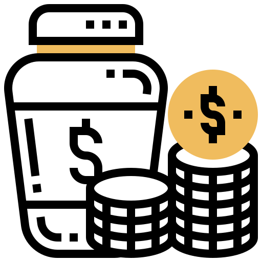 Bote de dinero Meticulous Yellow shadow icono