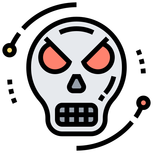 Skull Meticulous Lineal Color icon