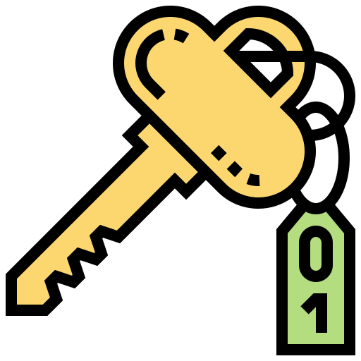 Hotel key Meticulous Lineal Color icon