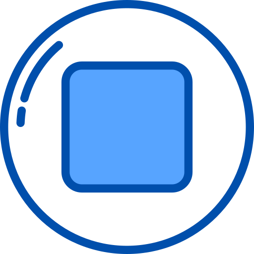Stop button xnimrodx Blue icon