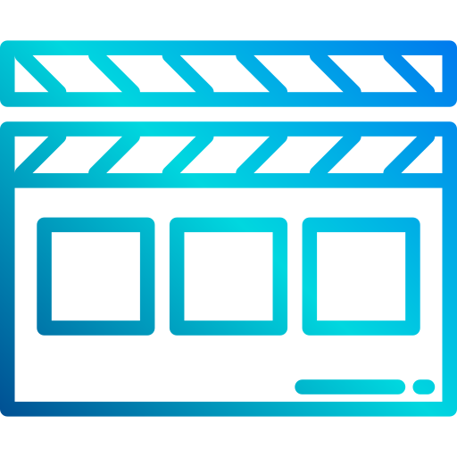 Clapperboard xnimrodx Lineal Gradient icon