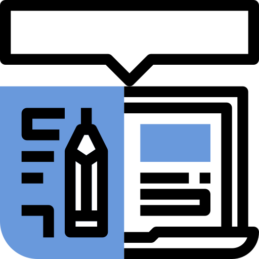 Online education Winnievizence Blue icon