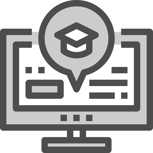 온라인 교육 Winnievizence Grey icon