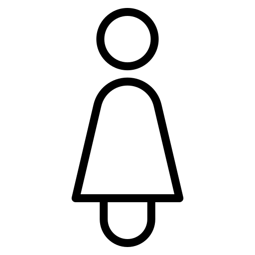 señal de baño Generic black outline icono