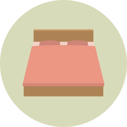 Bed Roundicons Circle flat icon