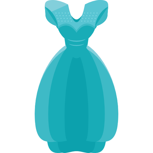 Бальное платье Roundicons Flat иконка