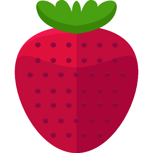 Strawberry Roundicons Flat icon