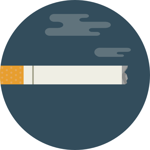 Smoking Roundicons Circle flat icon