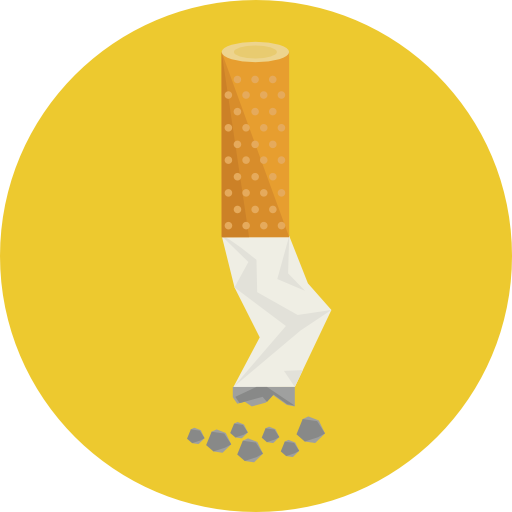 Smoking Roundicons Circle flat icon