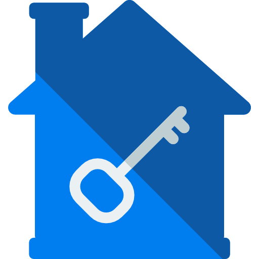 Ключ от дома Roundicons Flat иконка