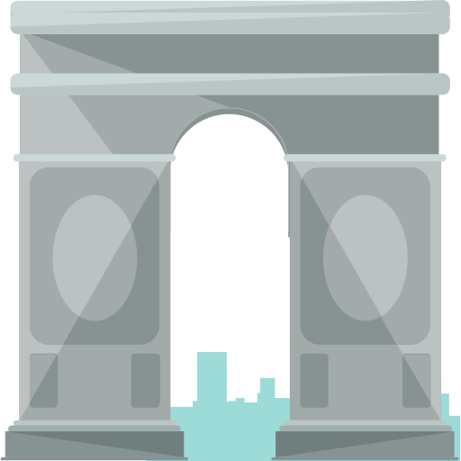 arco del triunfo Roundicons Flat icono