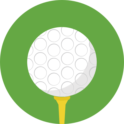 golf Roundicons Circle flat icono
