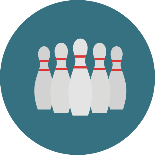 bowling Roundicons Circle flat icon