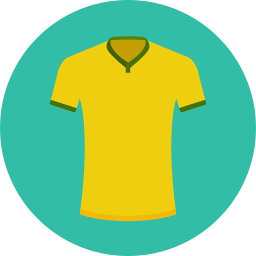 maglietta da calciatore Roundicons Circle flat icona