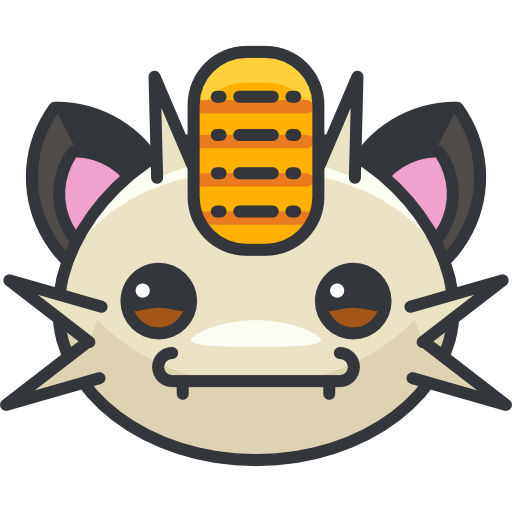Meowth Roundicons Freebies Lineal Color icon