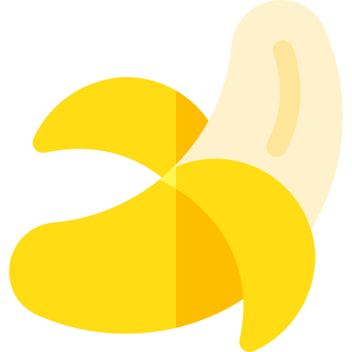 Banana Basic Rounded Flat icono