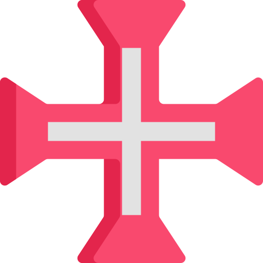 croce del portogallo Kawaii Flat icona