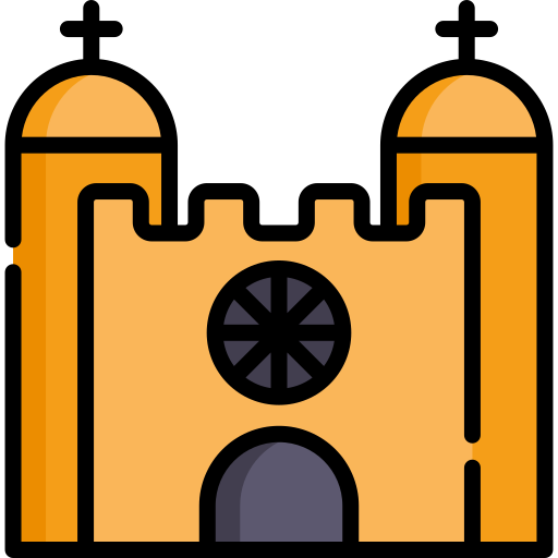 Cathedral Kawaii Lineal color icon