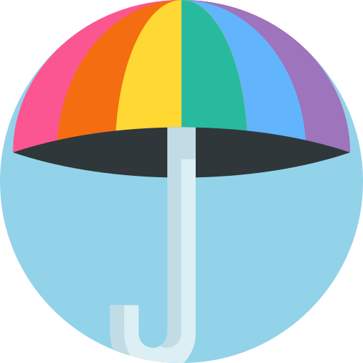 paraplu Detailed Flat Circular Flat icoon