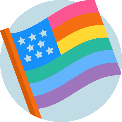 Rainbow flag Detailed Flat Circular Flat icon
