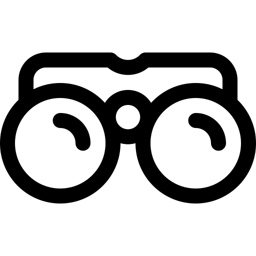 jumelles Basic Rounded Lineal Icône