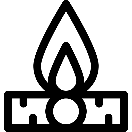 Hoguera Basic Rounded Lineal icono