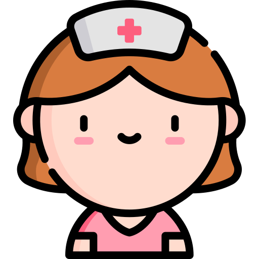verpleegkundige Kawaii Lineal color icoon