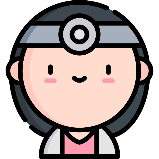 lekarz Kawaii Lineal color ikona
