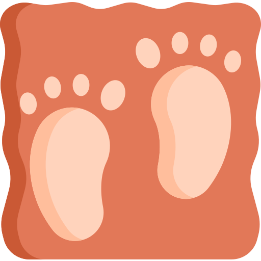 voetafdrukken Kawaii Flat icoon