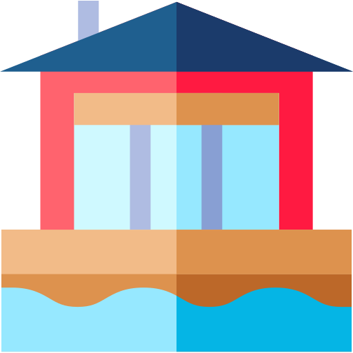 Maritime house Basic Straight Flat icon