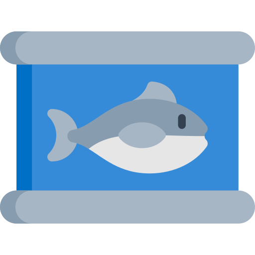 il tonno può Kawaii Flat icona