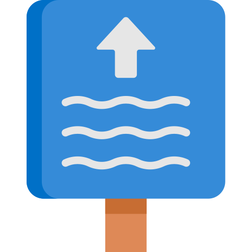 River sign Kawaii Flat icon