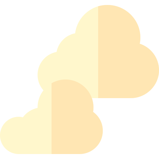 Nuvens Basic Straight Flat Ícone