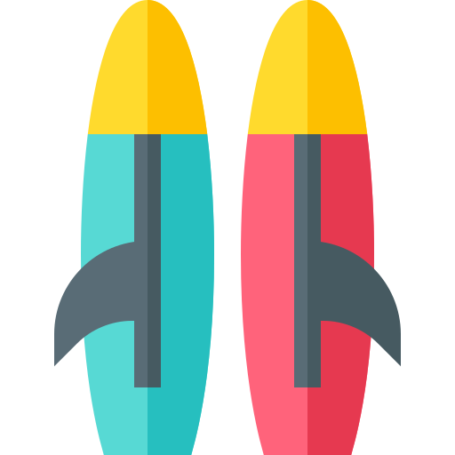 Surfboard Basic Straight Flat icon