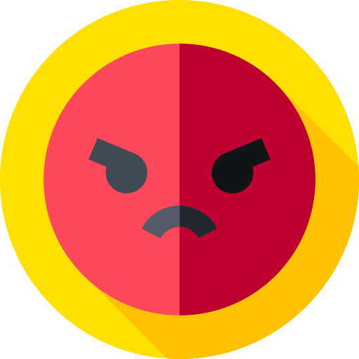 怒り Flat Circular Flat icon
