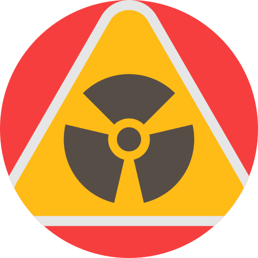 nucleair Detailed Flat Circular Flat icoon