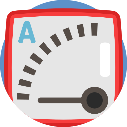 Ammeter Detailed Flat Circular Flat icon