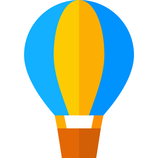 montgolfière Basic Straight Flat Icône
