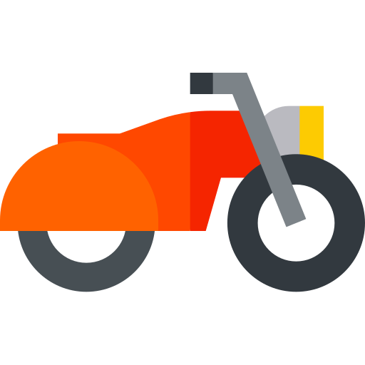 Motocicleta Basic Straight Flat icono